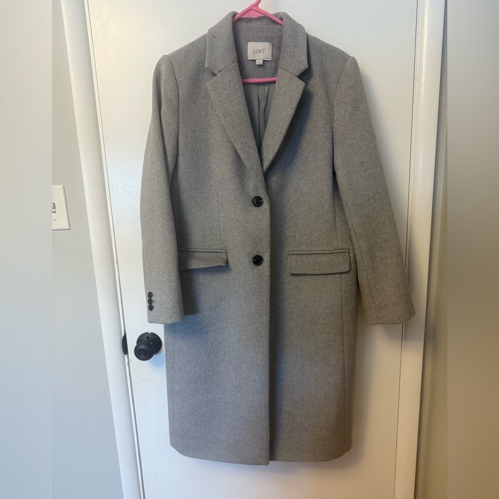 LOFT gray dress coat never worn